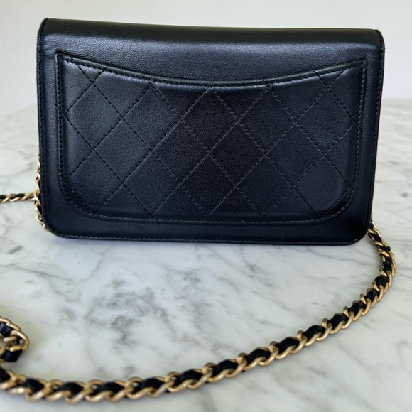 Chanel Wallet On Chain EXTREMELY RARE Lucky Charms Black Calfskin Crossbody Bag - Picture 16 of 16
